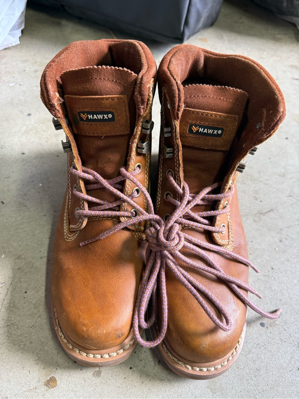 Hawx Brown Leather Work Boots